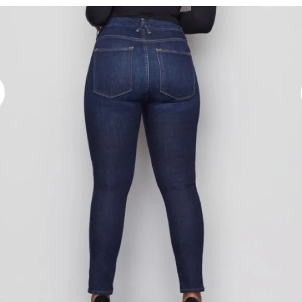 Good American Good Legs Crop Jeans High Rise Dark Wash Women's 16 - Picture 2 of 9